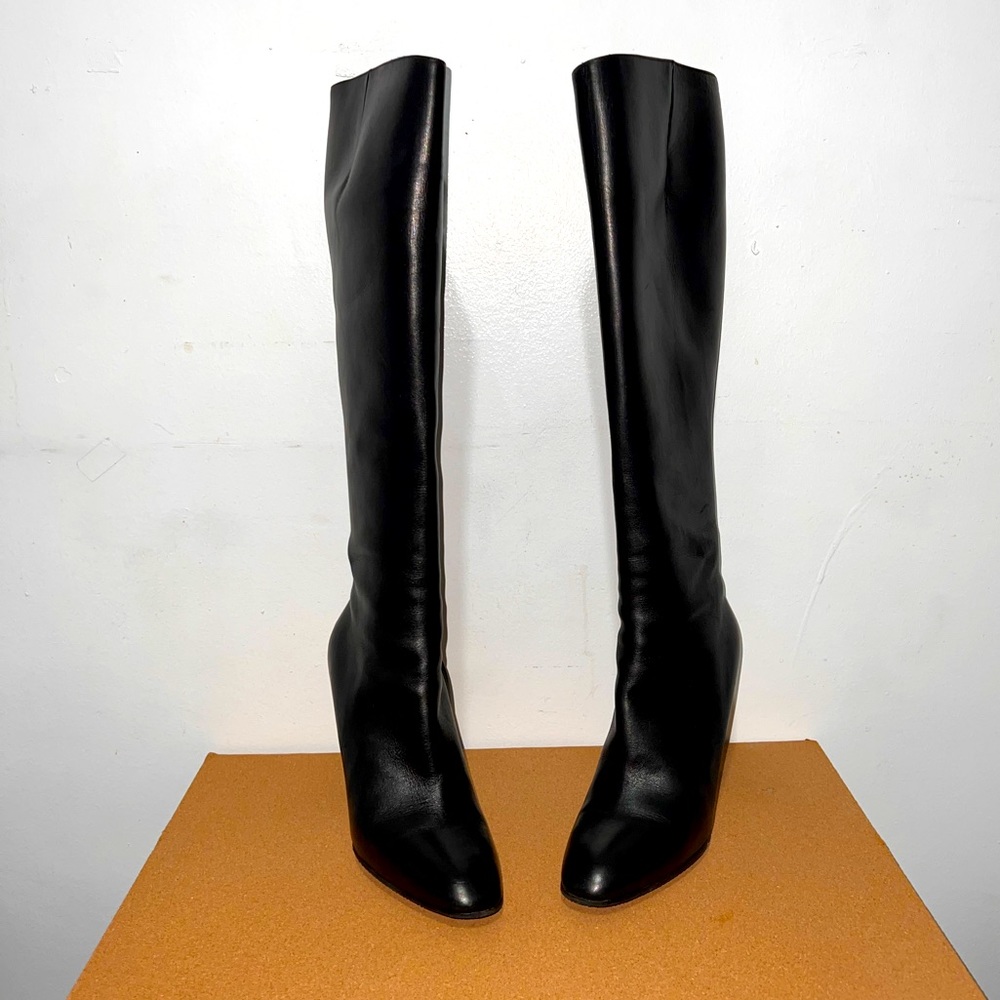 Salvatore Ferragamo Boots, Knee High, Black